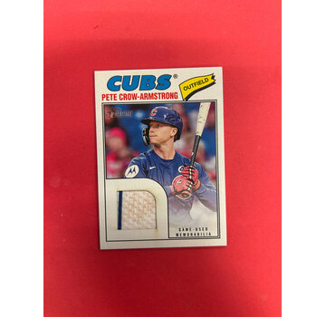 TOPPS 2026 TOPPS HERITAGE PETE CROW ARMSTRONG GAME USED PATCH "DIRT"