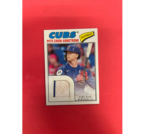 TOPPS 2026 TOPPS HERITAGE PETE CROW ARMSTRONG GAME USED PATCH "DIRT"