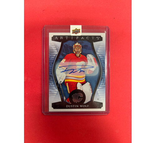 UPPER DECK 2023-24 UPPER DECK ARTIFACTS DUSTIN WOLF ROOKIE AUTOGRAPH REDEEMED