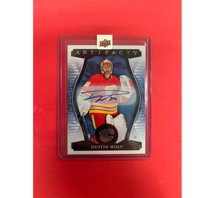2023-24 UPPER DECK ARTIFACTS DUSTIN WOLF ROOKIE AUTOGRAPH REDEEMED