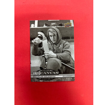 UPPER DECK 2025-26 UPPER DECK SERIES 2 MACKLIN CELEBRINI CANVAS BLACK AND WHITE SP