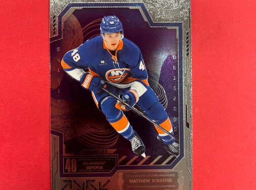 UPPER DECK 2025-26 SKYBOX METAL UNIVERSE MATTHEW SCHAEFER ROOKIE