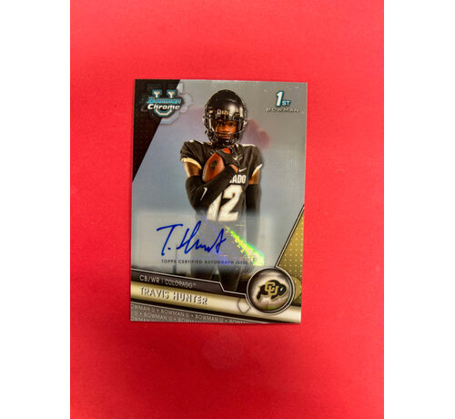 PANINI 2023 BOWMAN U CHROME TRAVIS HUNTER 1ST BOWMAN AUTOGRAPH