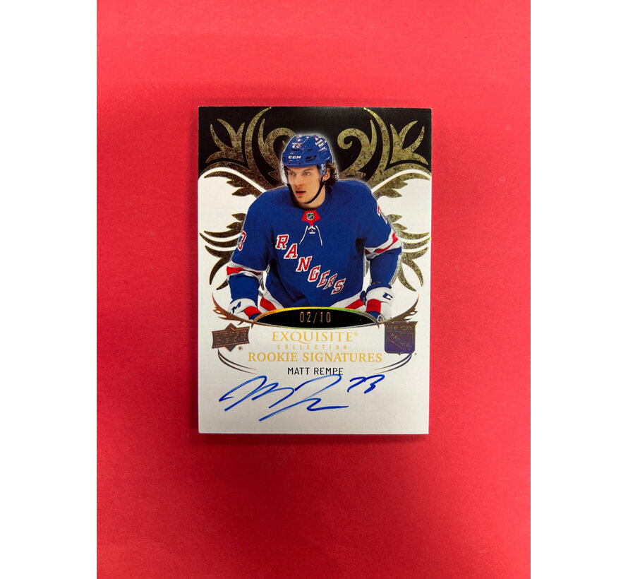 2024-25 UPPER DECK EXQUISITE MATT REMPE ROOKIE SIGNATURES GOLD /10