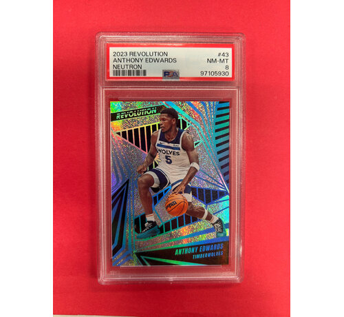 PANINI 2023-24 PANINI REVOLUTION ANTHONY EDWARDS NEUTRON /125 PSA GRADED 8