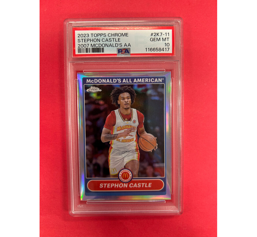 2023 TOPPS CHROME MCDS STEPHON CASTLE 2007 MCDONALDS AA PSA GRADED 10