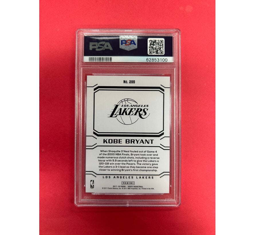 2017 PANINI HOOPS KOBE BRYANT TRIBUTE PSA GRADED 10
