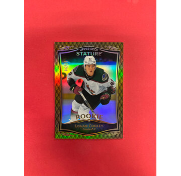 UPPER DECK 2023-24 UPPER DECK STATURE LOGAN COOLEY ROOKIE GOLD /50