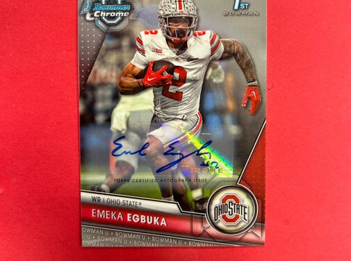 PANINI 2023 BOWMAN U CHROME EMEKA EGBUKA 1ST BOWMAN AUTOGRAPH