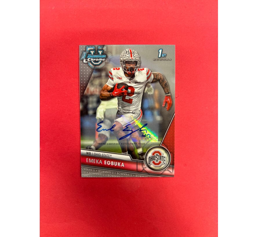 2023 BOWMAN U CHROME EMEKA EGBUKA 1ST BOWMAN AUTOGRAPH