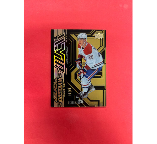 UPPER DECK 2022-23 UPPER DECK SPX JURAJ SLAFKOVSKY OBSIDIAN ROOKIE GOLD /99