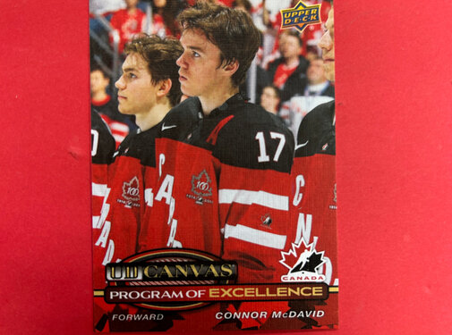 UPPER DECK 2025-26 UPPER DECK SERIES 2 CONNOR MCDAVID PROGRAM OF EXCELLENCE CANVAS