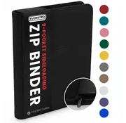 EVORETRO EVORETRO 9-POCKET ZIP-UP TRADING CARD ZIPPER BINDER FOR 360 CARDS BLACK