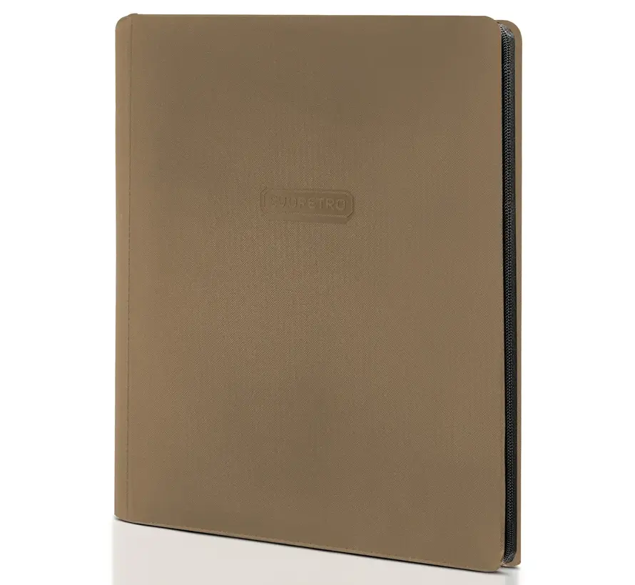EVORETRO 9-POCKET ZIP-UP TRADING CARD ZIPPER BINDER FOR 360 CARDS BROWN