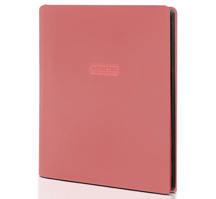 EVORETRO 9-POCKET ZIP-UP TRADING CARD ZIPPER BINDER FOR 360 CARDS PINK