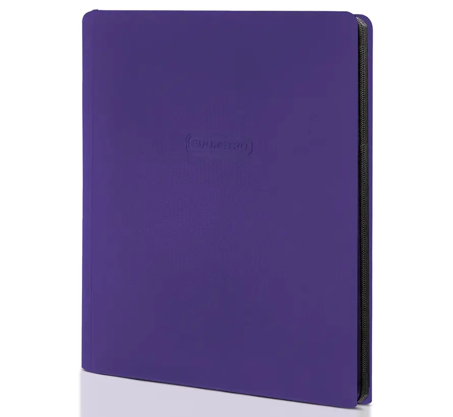 EVORETRO 9-POCKET ZIP-UP TRADING CARD ZIPPER BINDER FOR 360 CARDS PURPLE
