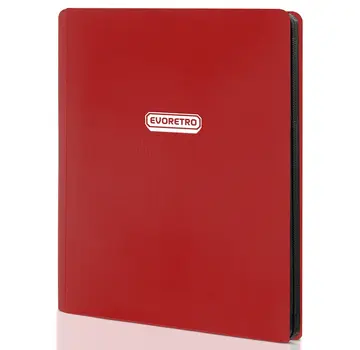 EVORETRO EVORETRO 9-POCKET ZIP-UP TRADING CARD ZIPPER BINDER FOR 360 CARDS RED