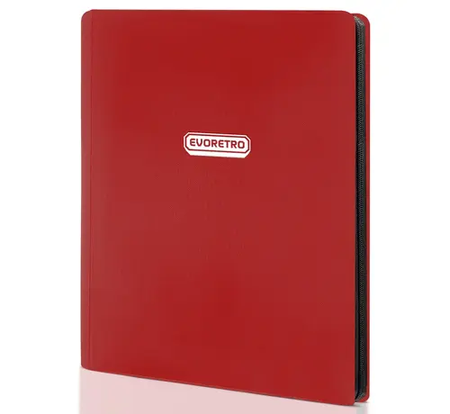 EVORETRO EVORETRO 9-POCKET ZIP-UP TRADING CARD ZIPPER BINDER FOR 360 CARDS RED