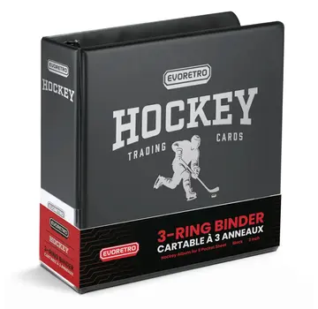 EVORETRO EVORETRO 3-INCH TRADING CARD RING BINDER | COLLECTOR ALBUM BLACK HOCKEY