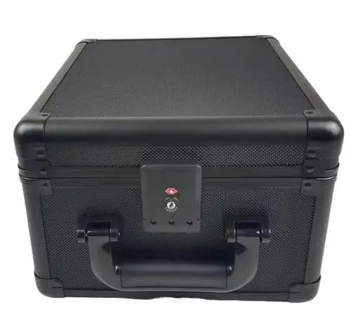 EVORETRO EVORETRO ALUMINUM GRADED CARD STORAGE BOX, TSA LOCK BLACK 2 ROW