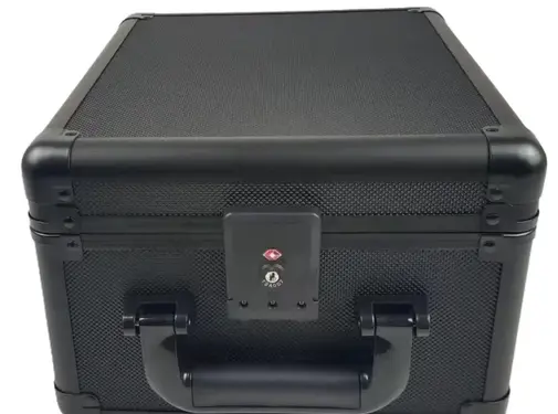 EVORETRO EVORETRO ALUMINUM GRADED CARD STORAGE BOX, TSA LOCK BLACK 2 ROW