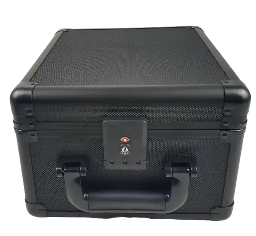 EVORETRO ALUMINUM GRADED CARD STORAGE BOX, TSA LOCK BLACK 2 ROW