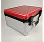 EVORETRO ALUMINUM GRADED CARD STORAGE BOX, TSA LOCK 3-ROW SILVER RED (POKEBALL)