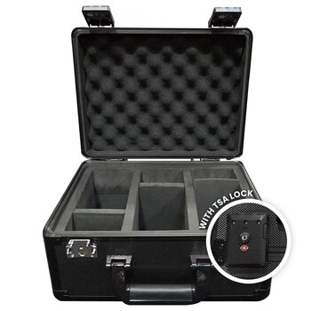 EVORETRO EVORETRO ALUMINUM GRADED CARD STORAGE BOX, TSA LOCK 3 ROW BLACK