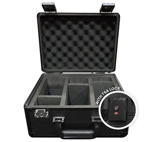 EVORETRO EVORETRO ALUMINUM GRADED CARD STORAGE BOX, TSA LOCK 3 ROW BLACK