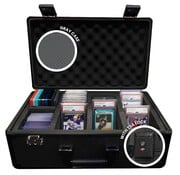 EVORETRO EVORETRO ALUMINUM GRADED CARD STORAGE BOX, TSA LOCK BLACK 4 ROW