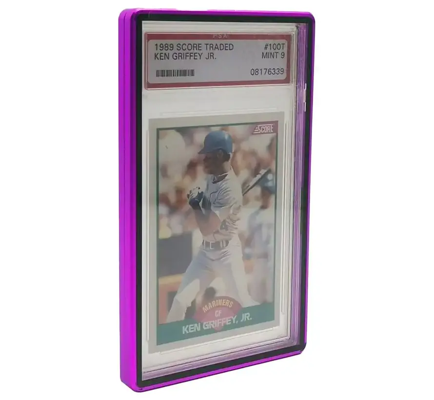 EVORETRO MAGNETIC CASE BUMPER FOR PSA SLAB GRADED CARD PACK OF 1 PURPLE