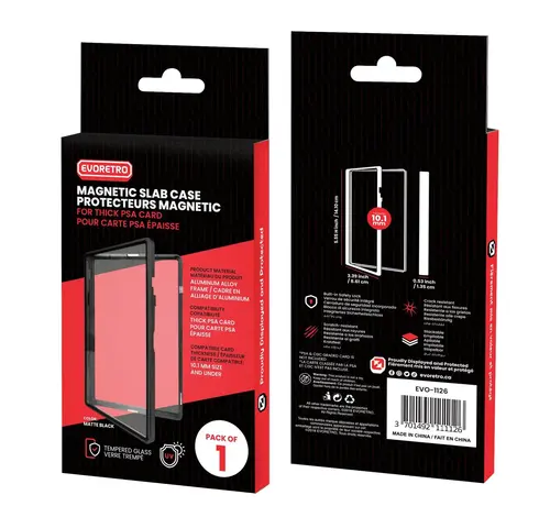 EVORETRO EVORETRO MAGNETIC CASE BUMPER FOR PSA SLAB GRADED PACK OF 1 THICK BLACK
