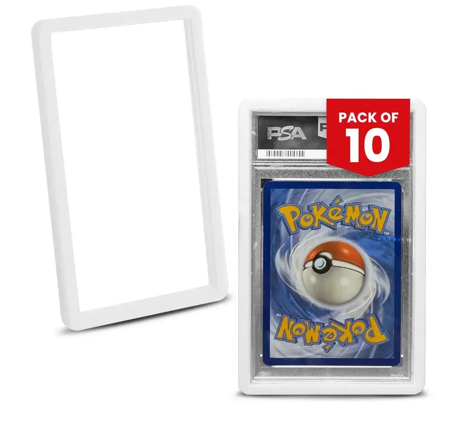 EVORETRO BUMPER GRADED SLAB PROTECTOR FOR PSA WHITE PACK OF 10