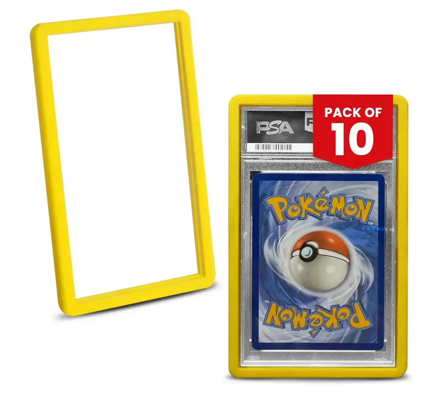 EVORETRO BUMPER GRADED SLAB PROTECTOR FOR PSA YELLOW PACK OF 10