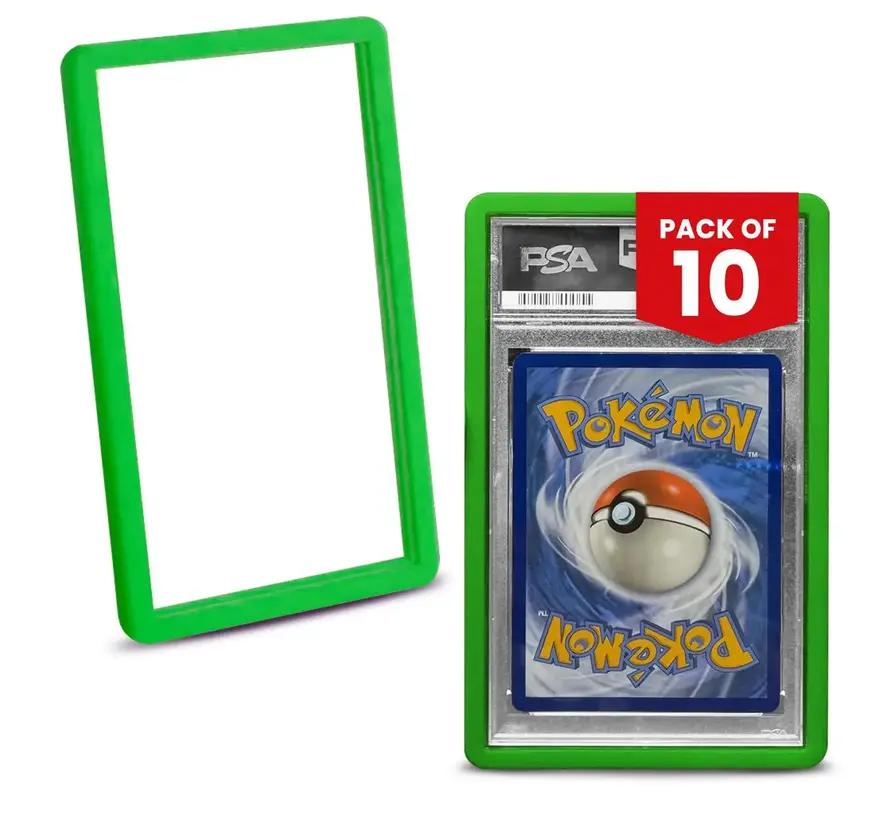 EVORETRO BUMPER GRADED SLAB PROTECTOR FOR PSA GREEN PACK OF 10
