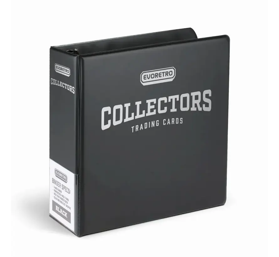 EVORETRO 3-INCH TRADING CARD RING BINDER | COLLECTOR ALBUM BLACK