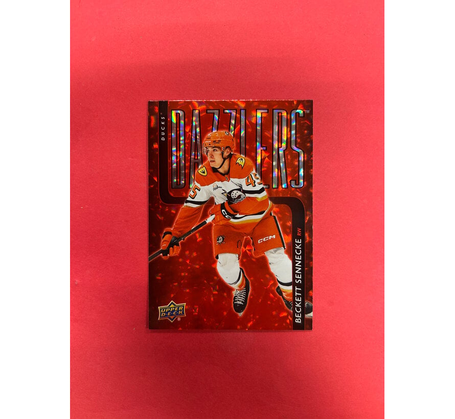 2025-26 UPPER DECK SERIES 2 BECKETT SENNECKE RED DAZZLER SP