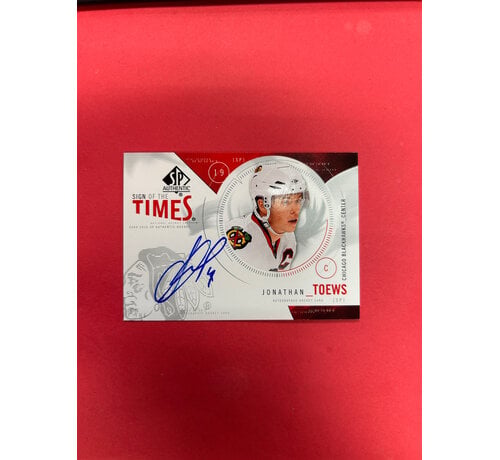 UPPER DECK 2009-10 UPPER DECK SP AUTHENTIC JONATHAN TOEWS SIGN OF THE TIMES