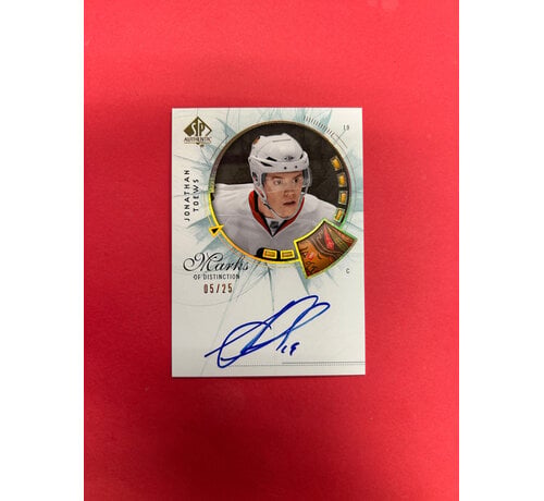 UPPER DECK 2009-10 SP AUTHENTIC JONATHAN TOEWS MARKS OF DISTINCTION /25