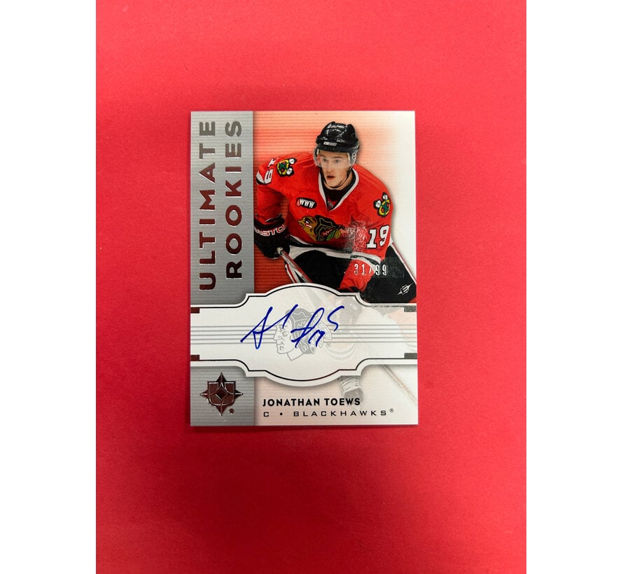 2007-08 UPPER DECK ULTIMATE JONATHAN TOEWS ROOKIE AUTO /99