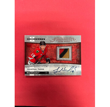 FLEER 2007-08 FLEER HOT PROSPECTS JONATHAN TOEWS PRIZED PROSPECTS AUTO PATCH /199