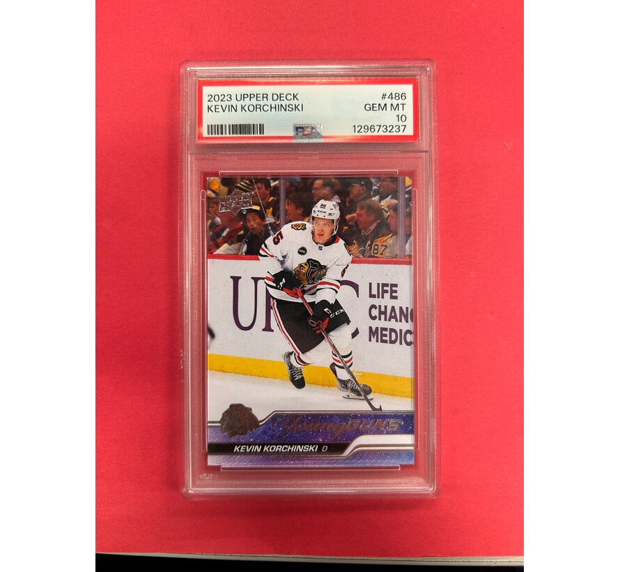 2023 UPPER DECK KEVIN KORCHINSKI YOUNG GUNS PSA GRADED 10