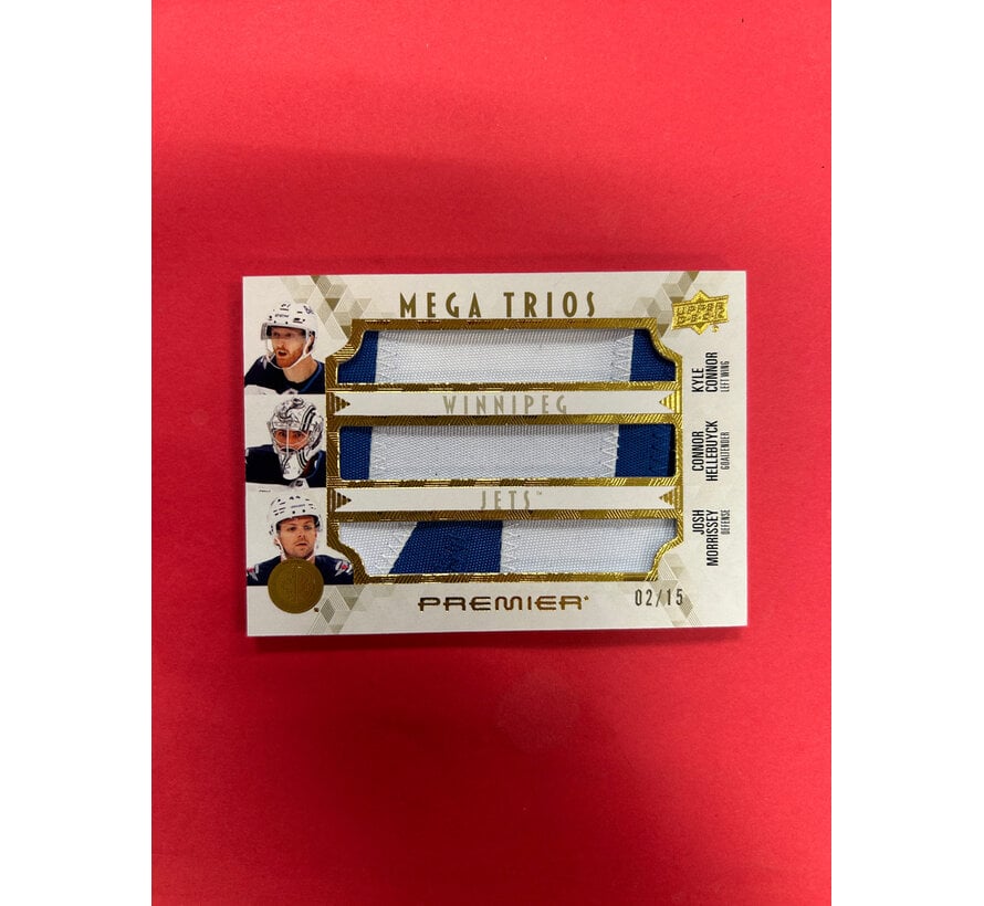 2024-25 UPPER DECK PREMIER WINNIPEG JETS MEGA TRIOS CONNOR/ HELLEBUYCK/ MORRISSEY /15