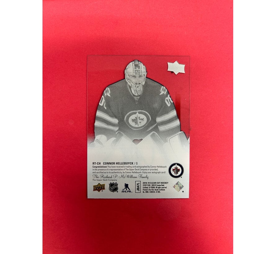 2018-19 UPPER DECK CONNOR HELLEBUYCK CLEAR CUT YOUNG GUNS AUTOGRAPH
