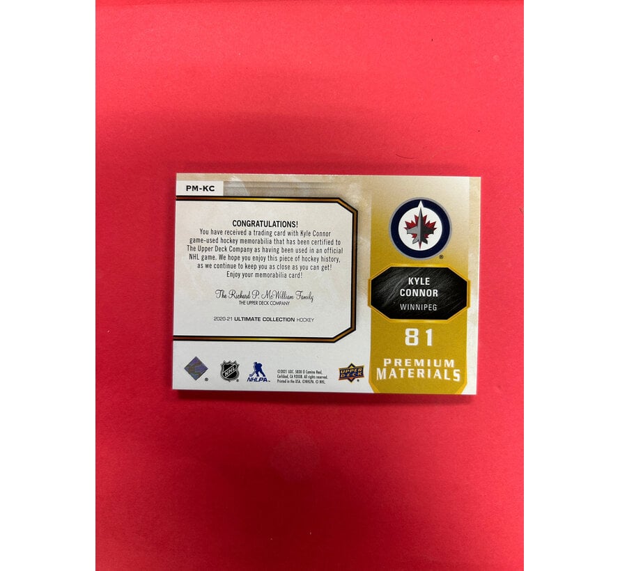 2020-21 UPPER DECK ULTIMATE KYLE CONNOR PREMIUM MATERIALS /35