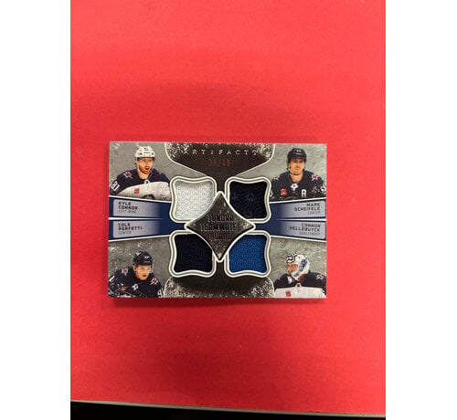 UPPER DECK 2024-25 UPPER DECK ARTIFACTS TUNDRA TEAMATES CONNOR/ SCHEIFELE/ PERFETTI/ HELLEBUYCK/49