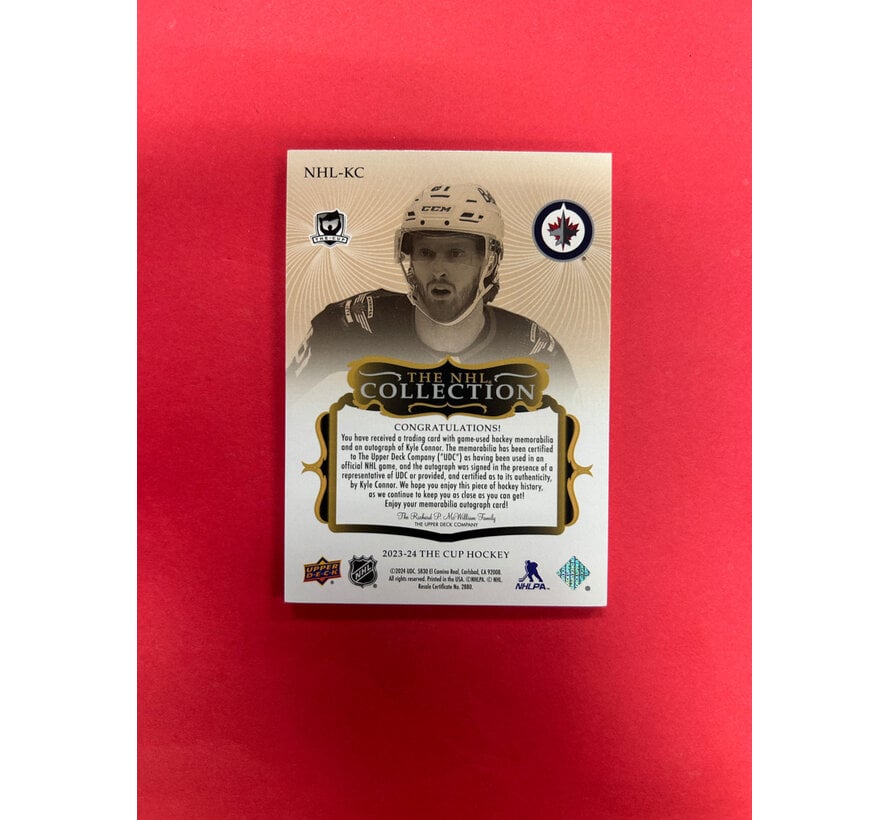 2024-25 UPPER DECK THE CUP KYLE CONNOR THE NHL COLLECTION PATCH AUTO /25