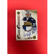 UPPER DECK 2023-24 UPPER DECK ULTIMATE COLLECTION CONNOR HELLEBUYCK CREASE COLLECTION PATCH AUTO /35