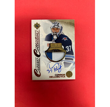 UPPER DECK 2023-24 UPPER DECK ULTIMATE COLLECTION CONNOR HELLEBUYCK CREASE COLLECTION PATCH AUTO /35