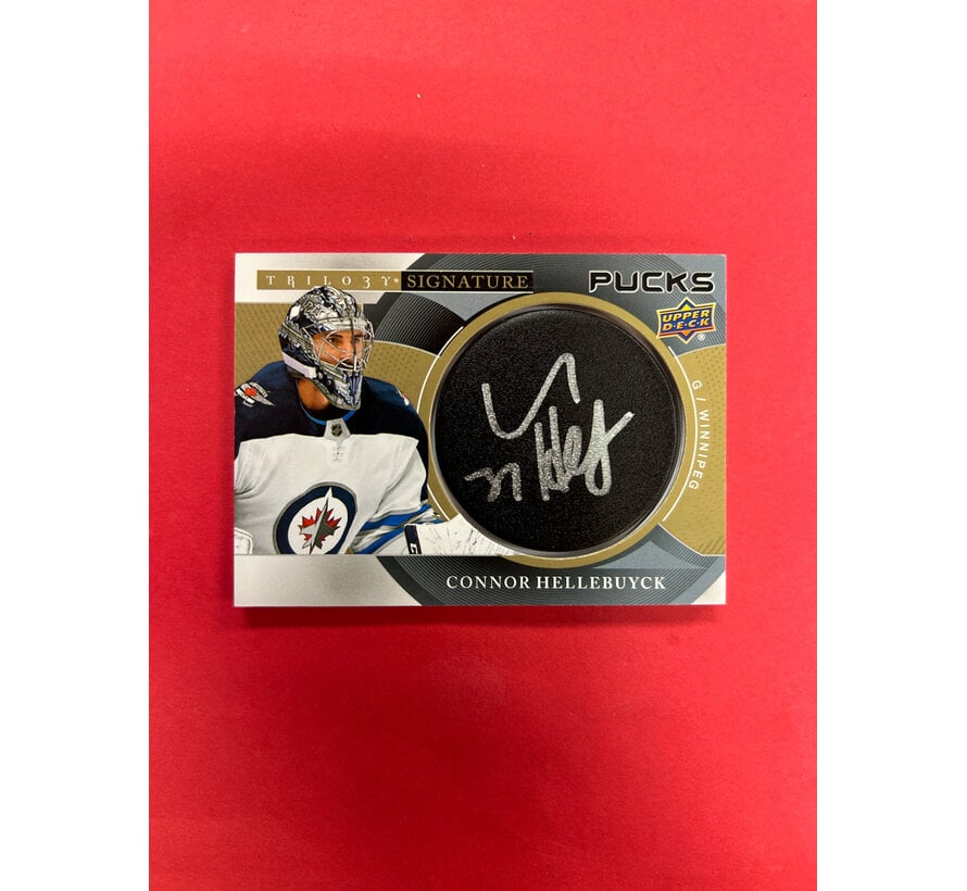 2018-19 UPPER DECK TRILOGY CONNOR HELLEBUYCK SIGNATURE PUCKS